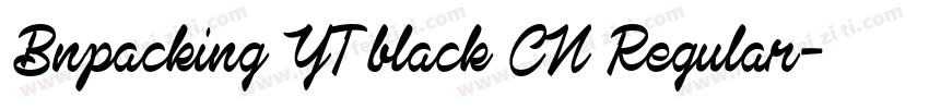 Bnpacking YT black CN Regular字体转换